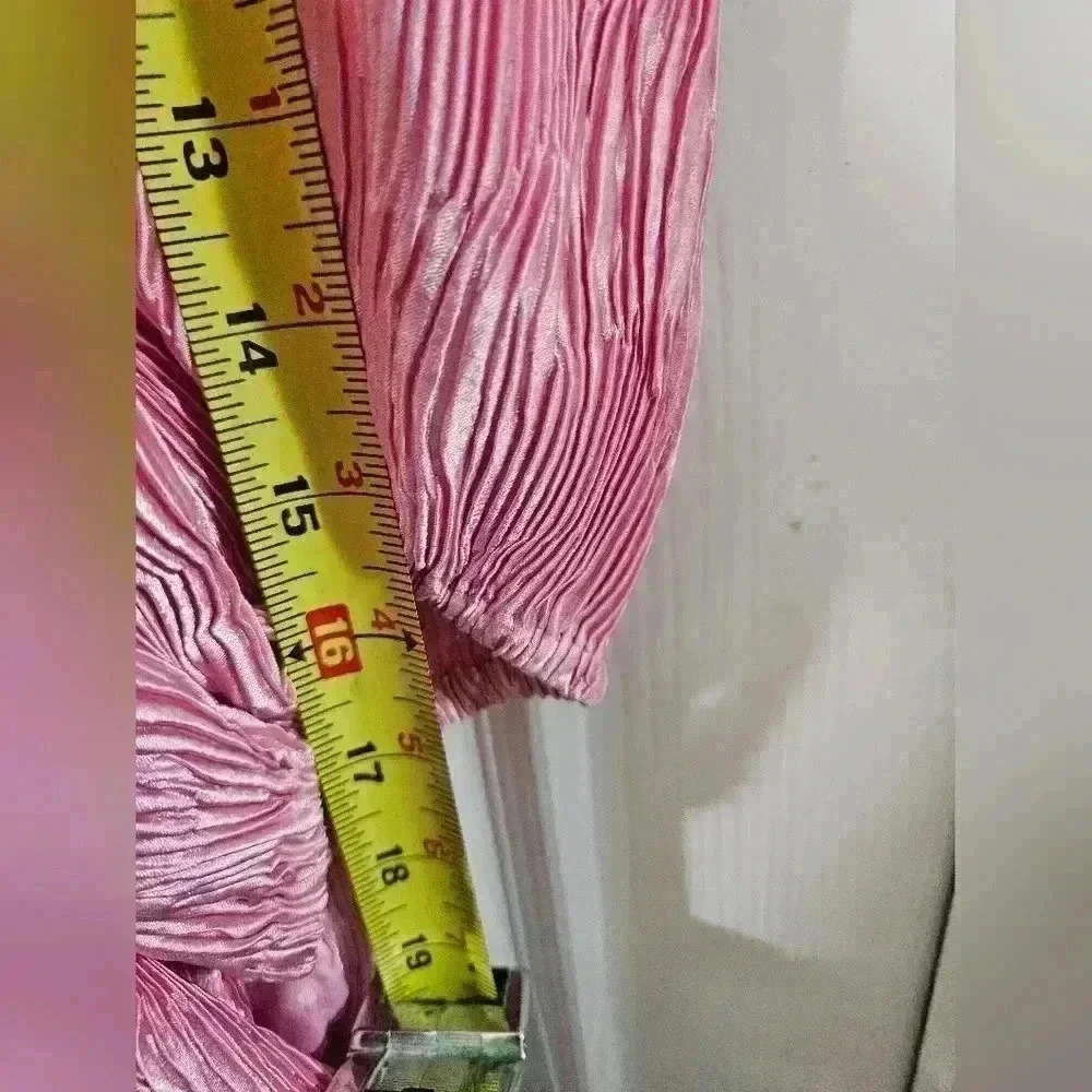 Ganni Pleated Satin Dress - Picture 7 of 9